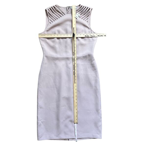 Express Shoulder Cut Out Lavender Sheath Bodycon Dress Size M NEW Tags Business - Picture 3 of 9